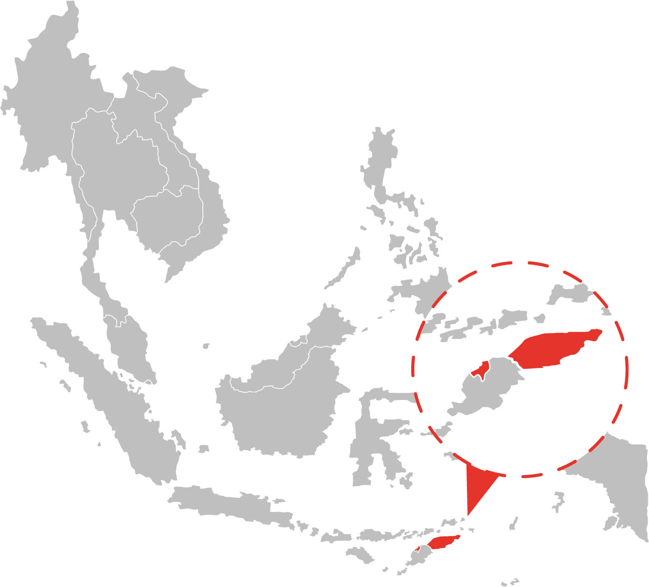 東ティモールの地図