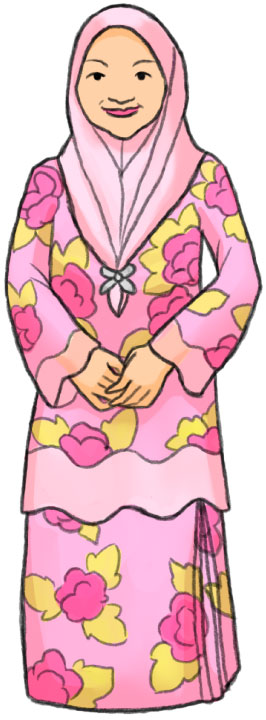ブルネイのマレー系イスラム教徒の女性